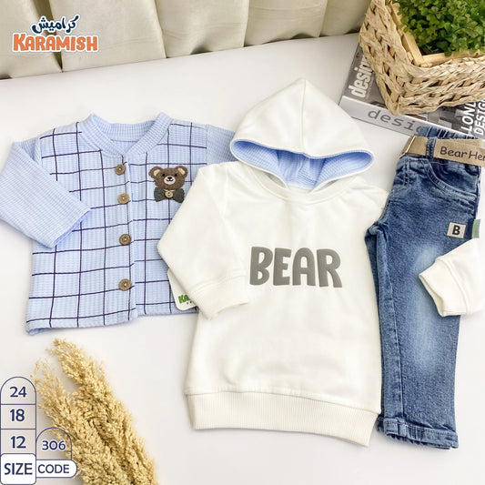 BEAR طقم 3قطع خروج اولادي دبدوب