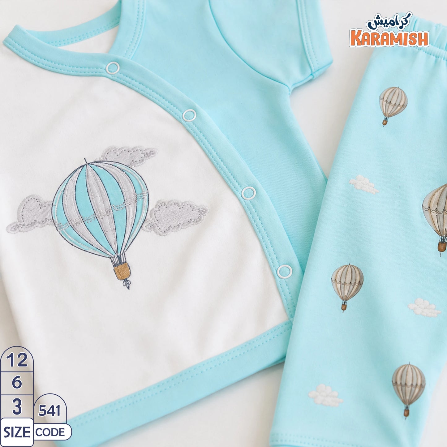 🎈طقم بيجامه نص كم منطاد