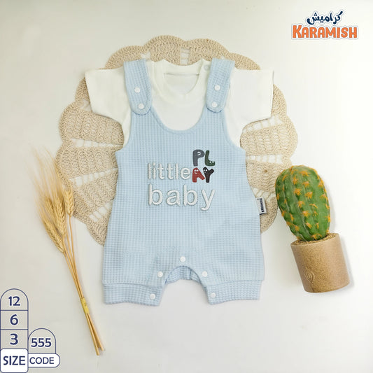 Little Baby✨سلوبيت ايفين شورت(التيشرت قطن) قطعتين